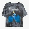 Cheapest ✨ Disney Cinderella Dancing Tie-Dye 👏 Girls Crop T-Shirt 💯