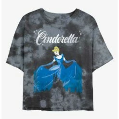 Cheapest ✨ Disney Cinderella Dancing Tie-Dye 👏 Girls Crop T-Shirt 💯