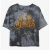 Best Pirce 🛒 Disney Cinderella Pumpkin Carriage Tie-Dye Girls Crop T-Shirt 🧨