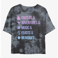 New 🎉 Disney Princesses Just Disney Things Tie-Dye Girls Crop T-Shirt 😍