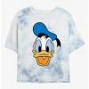 Outlet ❤️ Disney Donald Duck Big Face Tie-Dye 🎉 Girls Crop T-Shirt 💯