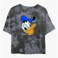 Budget 🤩 Disney Donald Duck Donald Big Face Tie-Dye 🧨 Girls Crop T-Shirt ❤️