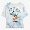 Promo 😀 Disney Donald Duck Give Me Space Tie-Dye Girls Crop T-Shirt 🎁