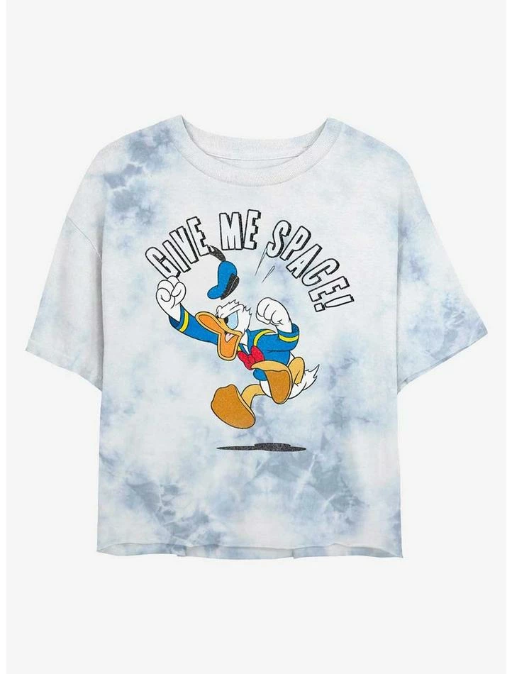 Promo 😀 Disney Donald Duck Give Me Space Tie-Dye Girls Crop T-Shirt 🎁 1 Promo 😀 Disney Donald Duck Give Me Space Tie-Dye Girls Crop T-Shirt 🎁