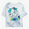 New 😀 Disney Donald Duck Oh Phooey Tie-Dye Girls Crop T-Shirt 🔔
