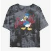 Buy 💯 Disney Donald Duck Signature Donald Tie-Dye Girls Crop T-Shirt 😍