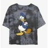 Coupon ❤️ Disney Donald Duck Traditional Donald Tie-Dye 🧨 Girls Crop T-Shirt 🎉