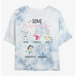 Brand new 😀 Disney Princesses Some Princesses Are Tie-Dye ⭐ Girls Crop T-Shirt ✨