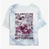 New 🤩 Disney Encanto Mirabel All About Butterflies Tie-Dye Girls Crop T-Shirt 🤩