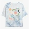 New ❤️ Disney Encanto Animals Tie-Dye ⭐ Girls Crop T-Shirt ✔️