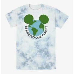 Hot Sale 😉 Disney Mickey Mouse Be Kind To Our Planet Tie-Dye T-Shirt ❤️