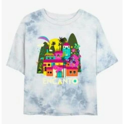 Best reviews of ✨ Disney Encanto Casa Madrigal Tie-Dye 🎁 Girls Crop T-Shirt 😍