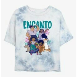 Budget 🔥 Disney Encanto Family Together Tie-Dye Girls Crop T-Shirt ⭐