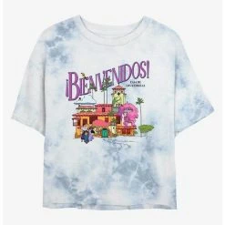 Best Sale 🔥 Disney Encanto Welcome In Spanish Tie-Dye Girls Crop T-Shirt 🔔
