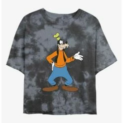 Hot Sale 🌟 Disney Goofy Traditional Goofy Tie-Dye Girls Crop T-Shirt 😀