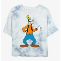 Budget ✨ Disney Goofy Traditional Goofy Tie-Dye ⭐ Girls Crop T-Shirt 🎁