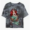 Cheap 🎉 Disney The Little Mermaid Anchor Beauty Tie-Dye 🛒 Girls Crop T-Shirt ⌛