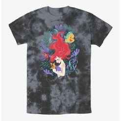 Budget 🎉 Disney The Little Mermaid Coral Reef Ariel Tie-Dye T-Shirt 👍