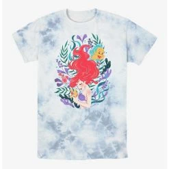 Promo 👏 Disney The Little Mermaid Coral Reef Ariel Tie-Dye T-Shirt 😉