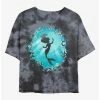 Best deal ❤️ Disney The Little Mermaid Ariel's Grotto Tie-Dye 😀 Girls Crop T-Shirt ✔️
