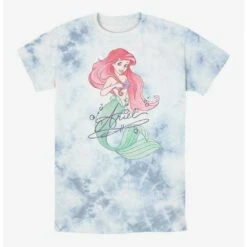 Wholesale 😍 Disney The Little Mermaid Signed Ariel Tie-Dye T-Shirt ⭐