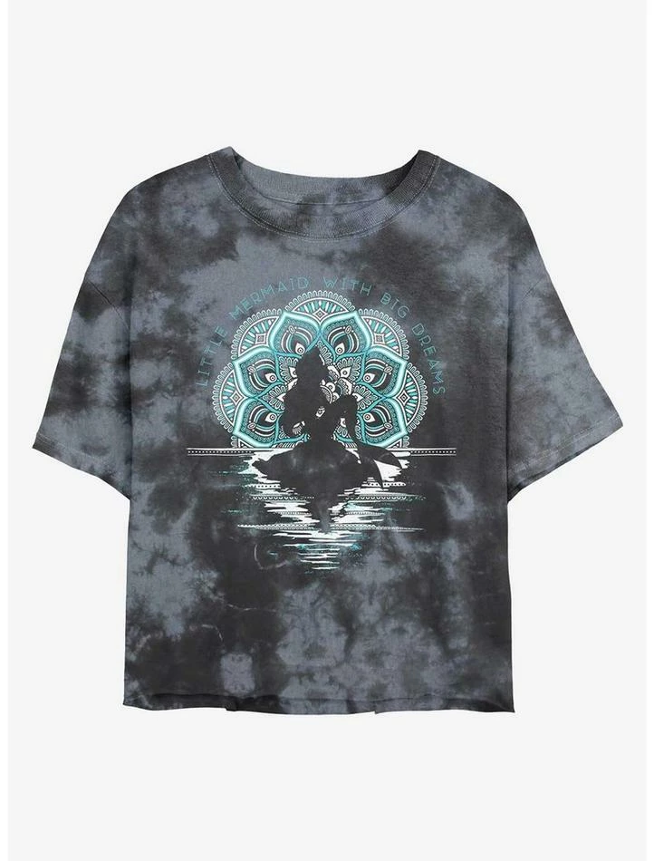 Best Pirce ⭐ Disney The Little Mermaid Mandala Moon Tie-Dye Girls Crop T-Shirt 👏 1 Best Pirce ⭐ Disney The Little Mermaid Mandala Moon Tie-Dye Girls Crop T-Shirt 👏
