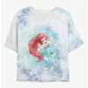 Wholesale 🔔 Disney The Little Mermaid Sea Bubbles Tie-Dye Girls Crop T-Shirt 🔥