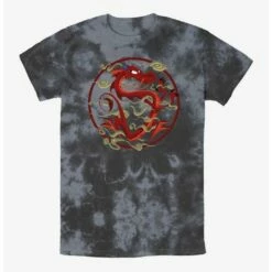 Brand new 🧨 Disney Mulan Mushu Serpentine Salvation Tie-Dye T-Shirt ⭐