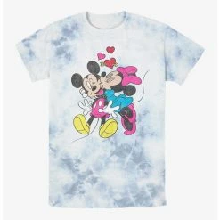 Outlet 👏 Disney Mickey Mouse Loves and Kisses Tie-Dye T-Shirt 🌟