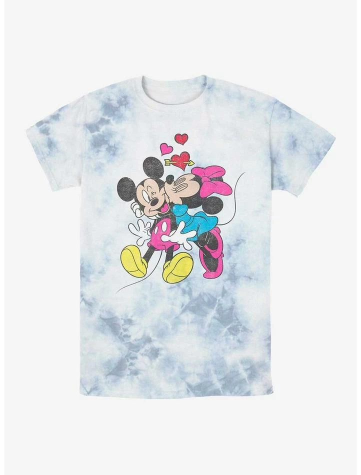 Outlet 👏 Disney Mickey Mouse Loves and Kisses Tie-Dye T-Shirt 🌟 1 Outlet 👏 Disney Mickey Mouse Loves and Kisses Tie-Dye T-Shirt 🌟