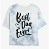 Best reviews of 👏 Disney Mickey Mouse Best Day Ever Tie-Dye Girls Crop T-Shirt ✔️