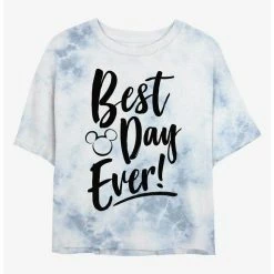 Best reviews of 👏 Disney Mickey Mouse Best Day Ever Tie-Dye Girls Crop T-Shirt ✔️