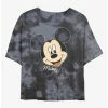 Deals ❤️ Disney Mickey Mouse Big Face Tie-Dye ✨ Girls Crop T-Shirt 🎁