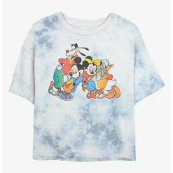 Buy ✔️ Disney Mickey Mouse Cali Vintage Tie-Dye ⌛ Girls Crop T-Shirt ✔️