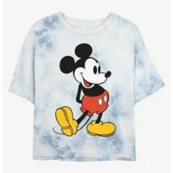 Buy 🧨 Disney Mickey Mouse Classic Mickey Tie-Dye 💯 Girls Crop T-Shirt ❤️