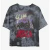 Promo 👍 Disney The Little Mermaid Ursula The Sea Witch Tie-Dye Girls Crop T-Shirt 🎁