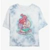 Wholesale ✔️ Disney The Little Mermaid Shining Voice Tie-Dye 💯 Girls Crop T-Shirt ✨