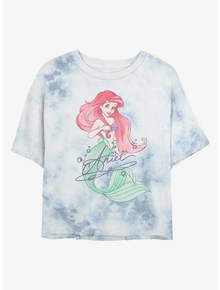 Brand new π Disney The Little Mermaid Signed Ariel Tie-Dye Girls Crop T-Shirt π₯ 1 Brand new π Disney The Little Mermaid Signed Ariel Tie-Dye Girls Crop T-Shirt π₯