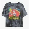 Best deal 💯 Disney The Little Mermaid Sunset Friends Tie-Dye Girls Crop T-Shirt 🧨