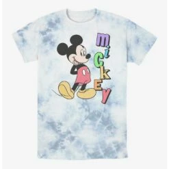 Flash Sale ❤️ Disney Mickey Mouse Mickey Name Tie-Dye T-Shirt ⭐