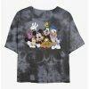 Budget 😀 Disney Mickey Mouse All The Friends Tie-Dye Girls Crop T-Shirt ⌛