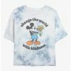 Brand new 😍 Disney Mickey Mouse Kindness Tie-Dye Girls Crop T-Shirt 😀