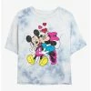 Buy 🔔 Disney Mickey Mouse Loves and Kisses Tie-Dye Girls Crop T-Shirt ⌛