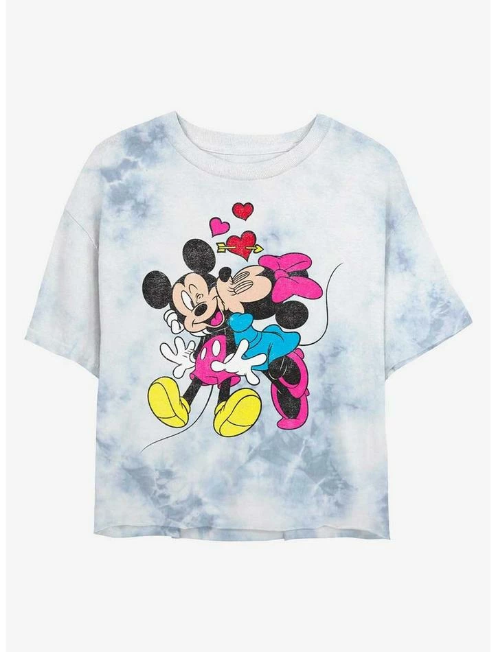 Buy 🔔 Disney Mickey Mouse Loves and Kisses Tie-Dye Girls Crop T-Shirt ⌛ 1 Buy 🔔 Disney Mickey Mouse Loves and Kisses Tie-Dye Girls Crop T-Shirt ⌛