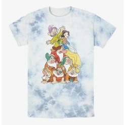 Brand new ⌛ Disney Snow White and the Seven Dwarfs Squad Dwarf Stack Tie-Dye T-Shirt 😍