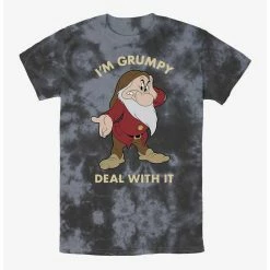 Deals 😍 Disney Snow White and the Seven Dwarfs Grumpy Deal With It Tie-Dye T-Shirt ✨