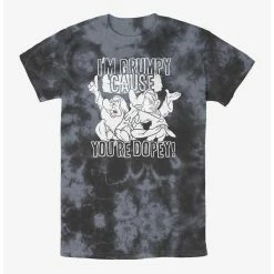 Outlet 😍 Disney Snow White and the Seven Dwarfs Grumpy Because You're Dopey Tie-Dye T-Shirt ❤️