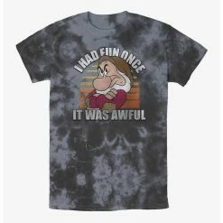 Cheapest 🌟 Disney Snow White and the Seven Dwarfs Grumpy No Fun Tie-Dye T-Shirt ❤️