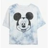 Cheapest 🧨 Disney Mickey Mouse Mickey Face Tie-Dye Girls Crop T-Shirt 🎁