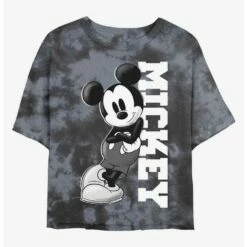 Cheapest 🌟 Disney Mickey Mouse Mickey Lean Tie-Dye Girls Crop T-Shirt 👏